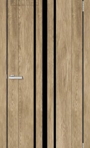 Полотно дверне ПВХ ТМ DOORS 2000х700х40мм С 050 BG (чорне), шт
