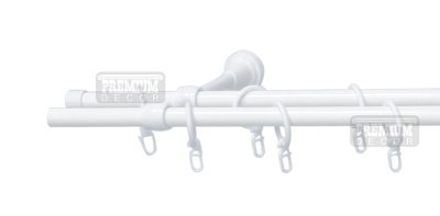 Карниз PD 16мм подвійний без наконечників 1,2м, кмпл.