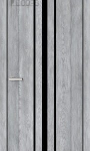 Полотно дверне ПВХ ТМ DOORS 2000х700х40мм С 050 BG (чорне), шт